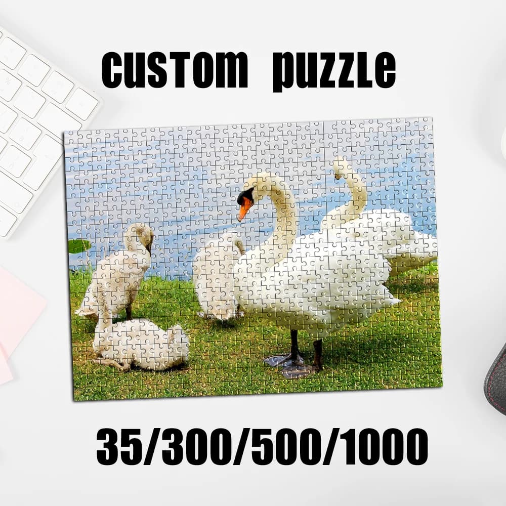 35/300/500/1000pcs Personalized Custom Photo Puzzle Scenery Photo Multiple Sizes Available