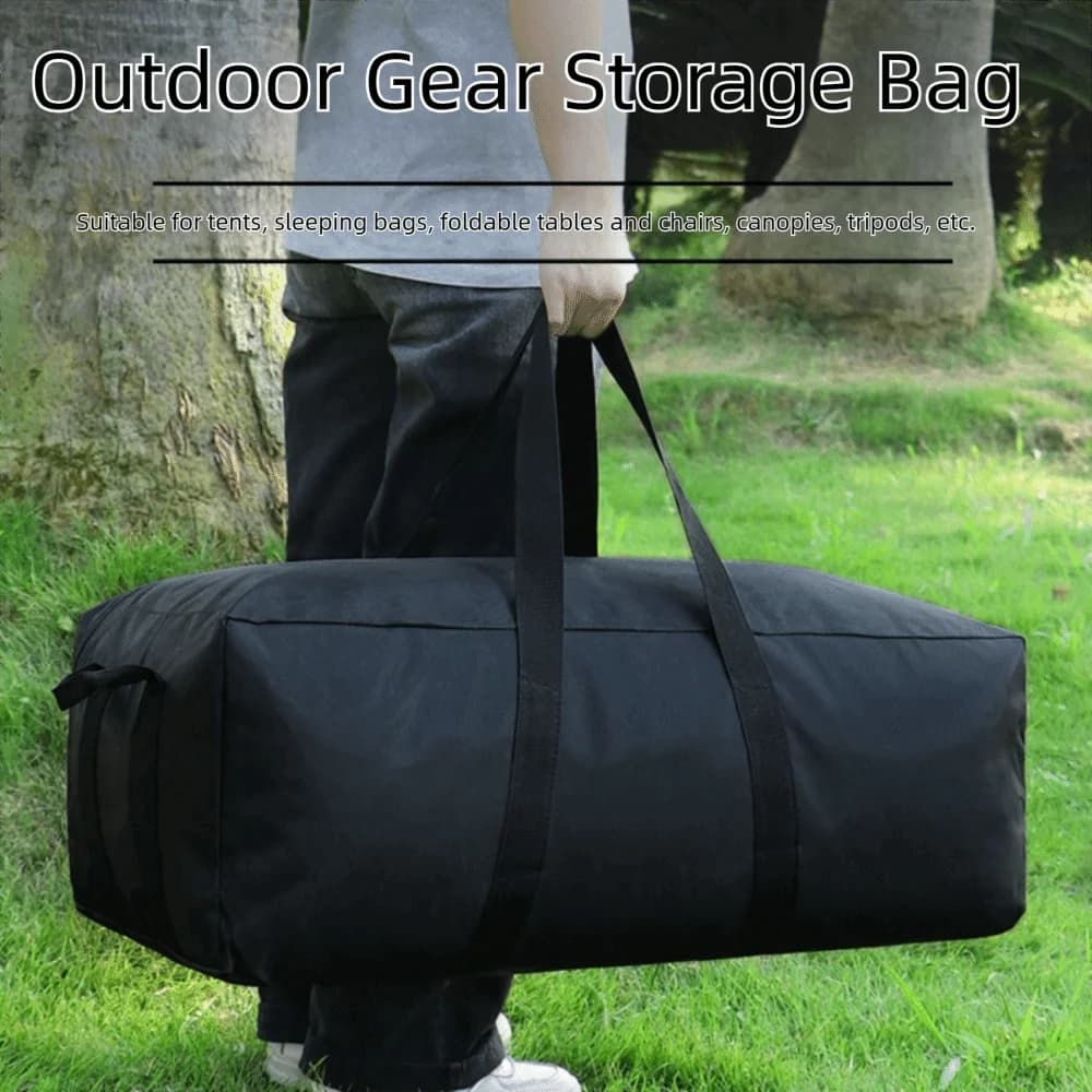 55L/100L/150L Extra Large Capacity Travel Bag Waterproof Reinforced Handles Oxford Cloth Hiking Handbag Foldable Double Zipper