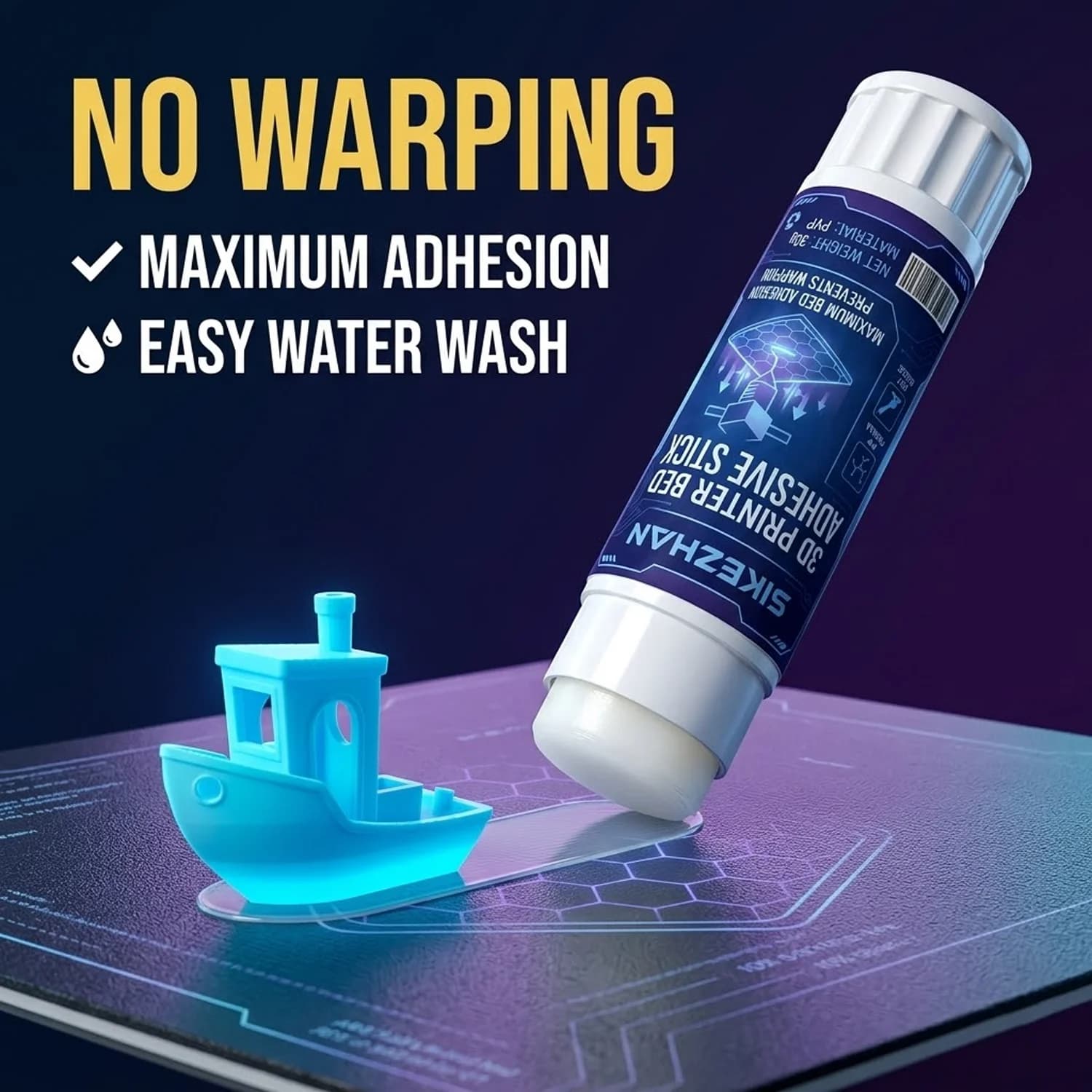 SIKEZHAN 30g PVP 3D Printer Glue Stick Anti-Warping High Adhesion for Glass PEI Heatbed Plate PLA ABS PETG FDM Printer Accessory