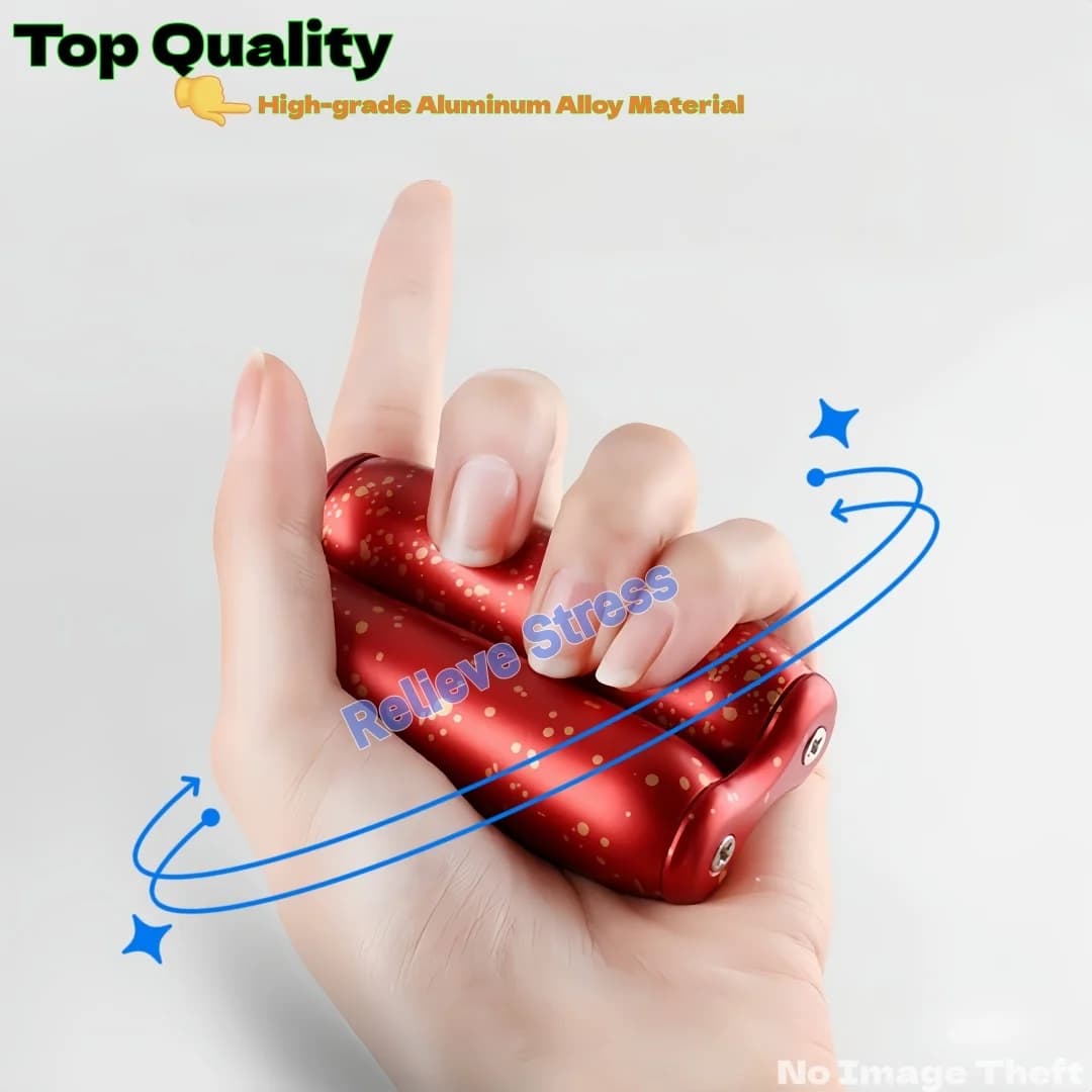 Premium Aluminum Alloy Stress Relief Roller | Portable Hand Massager | Finger Relaxation Fidget Toy for Office Home Travel Gifts