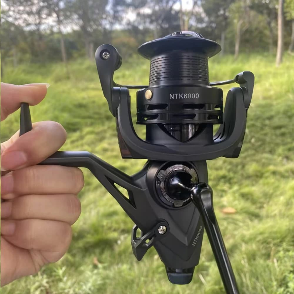 Max Power 10KG Carp Front Rear Double Brake Spinning Fishing Reel Left/Right Interchangeable Handle Fishing Wheel for All Water