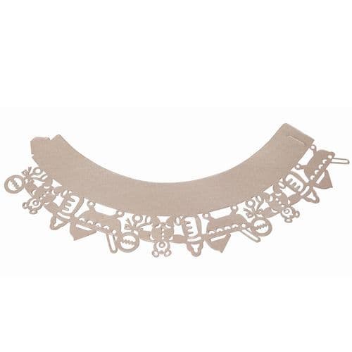 Cupcake Wraps Baby Pink, 12 stk - PME