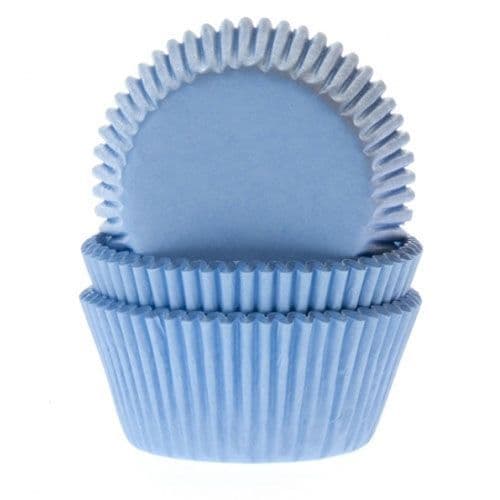 Sky Blue Mini Baking cups - pk/60, House of Marie