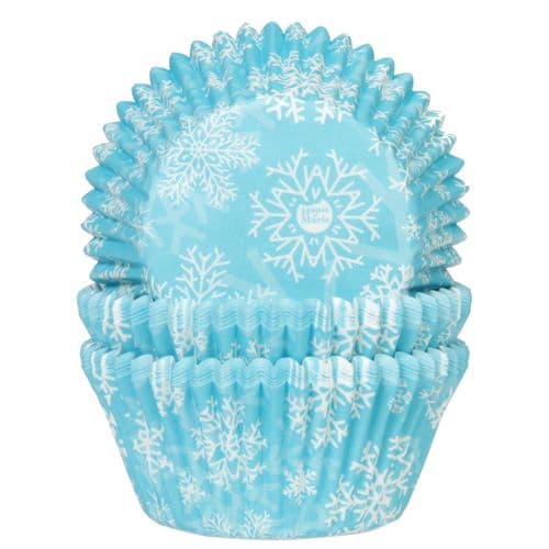 Snow Crystal Blue Muffinsforme - 50 stk, House of Marie