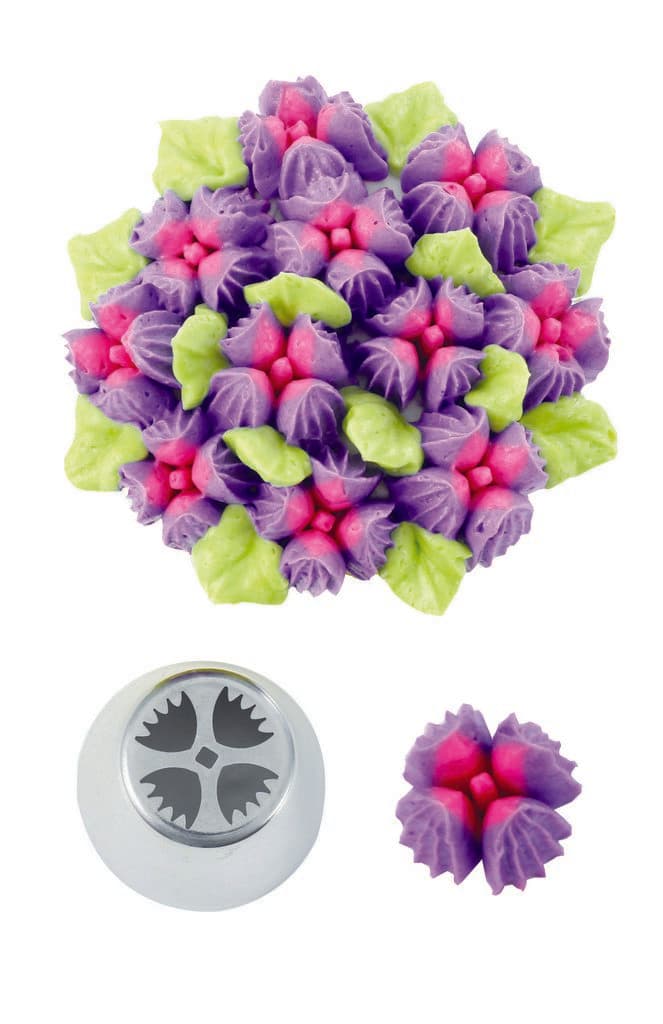 Russian Piping Nozzle– Flower With 4 Petals No. 28, Blomstertylle