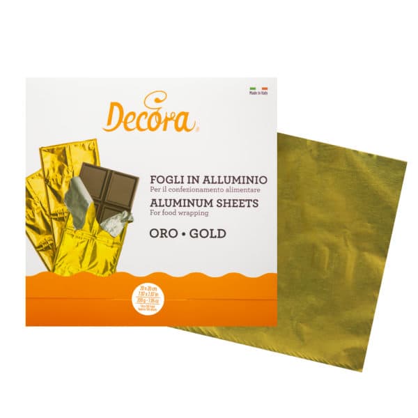 150 stk Aluminiums-Ark 20x20 cm - Guld, Decora