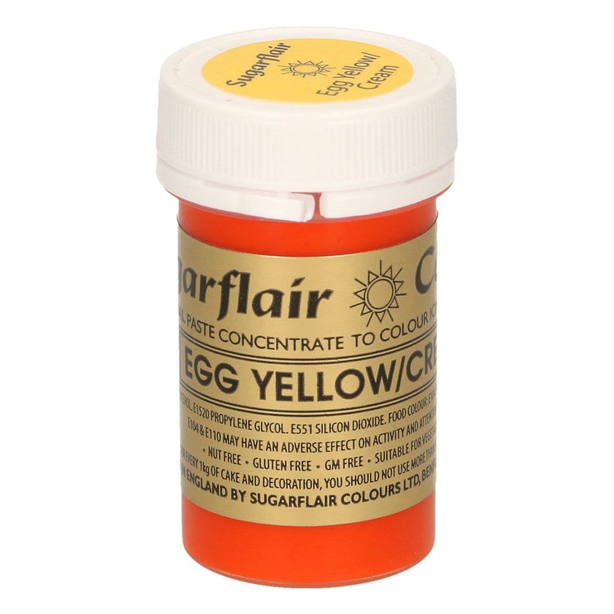 Sugarflair Pastafarve, Egg Yellow/Cream - 25g