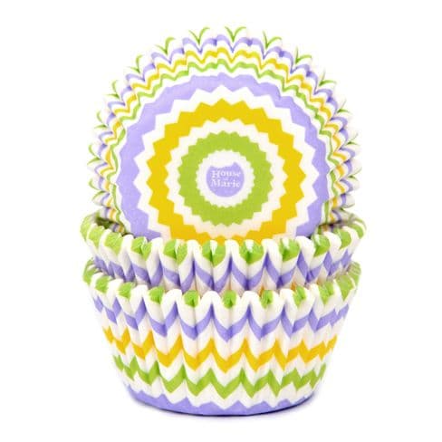 Chevron Spring Muffinsforme 50 stk, House of Marie