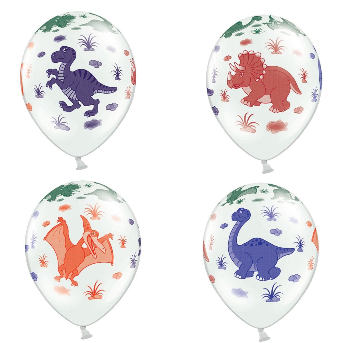Dinosaur Balloner - 6 stk., PartyDeco