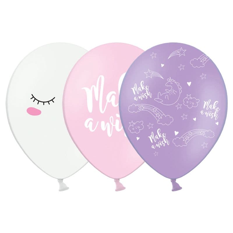 Unicorn Balloner - 6 stk., PartyDeco