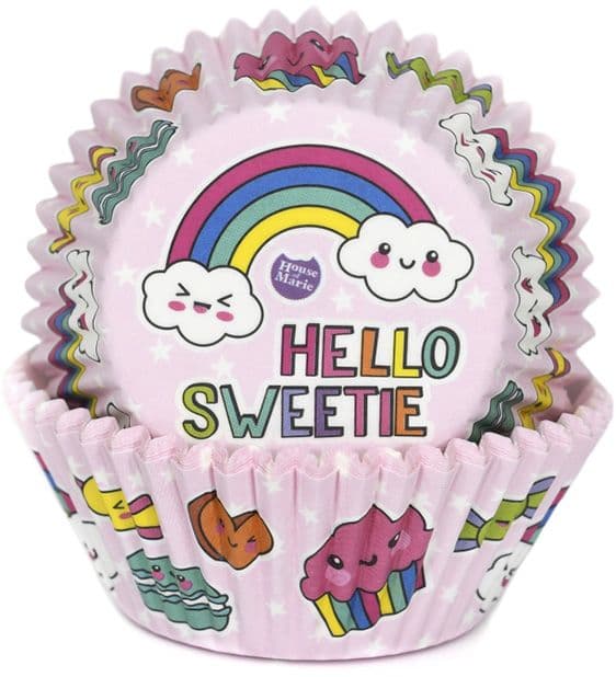 Rainbow Pink Muffinsforme 50 stk, House of Marie
