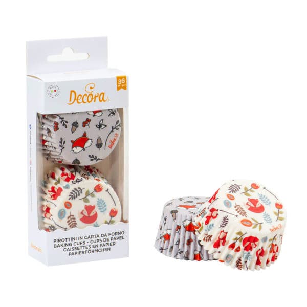 Muffinsforme Ræv Efterår, 36stk - Decora
