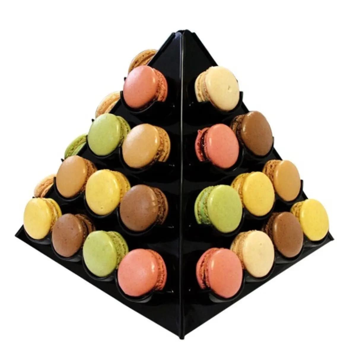 Display til 40 Macarons - Sort Pyraminde, Patis Decor