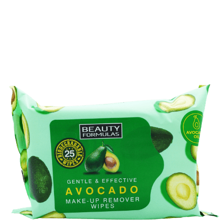 Beauty Formulas Avocado Oil Renseservietter - 25 stk
