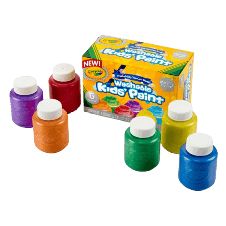 Crayola Washable Metallic Paints - 6 stk
