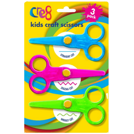 Cre8 Kids Craft Scissors  3 stk