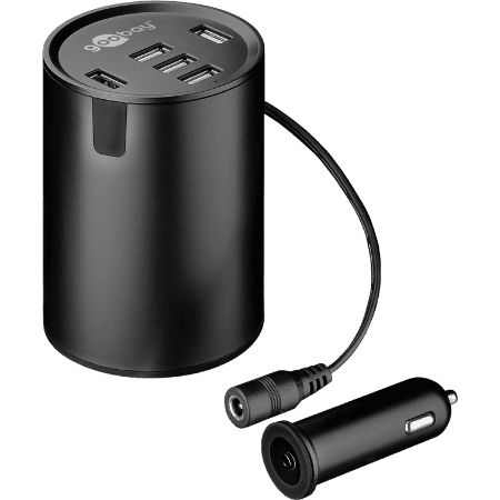 Goobay Cup Holder Biloplader m. 5 USB-Porte