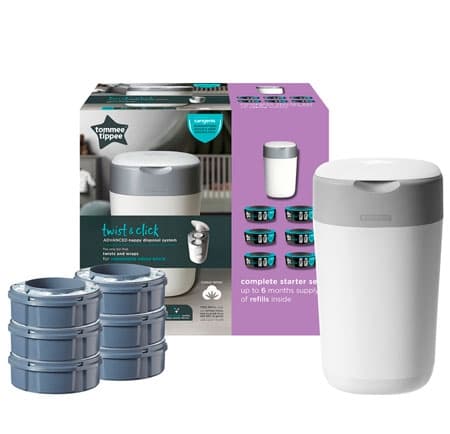 Tommee Tippee Sangenic Twist & Click Blespand + 6 Refils