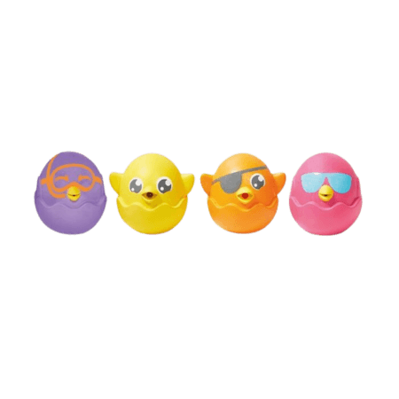 Tomy Toomies Hide & Squeak Badedyr - 4 stk
