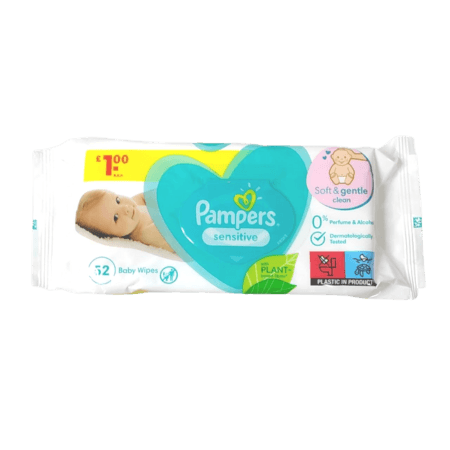 Pampers Sensitive Vådservietter - 52 stk