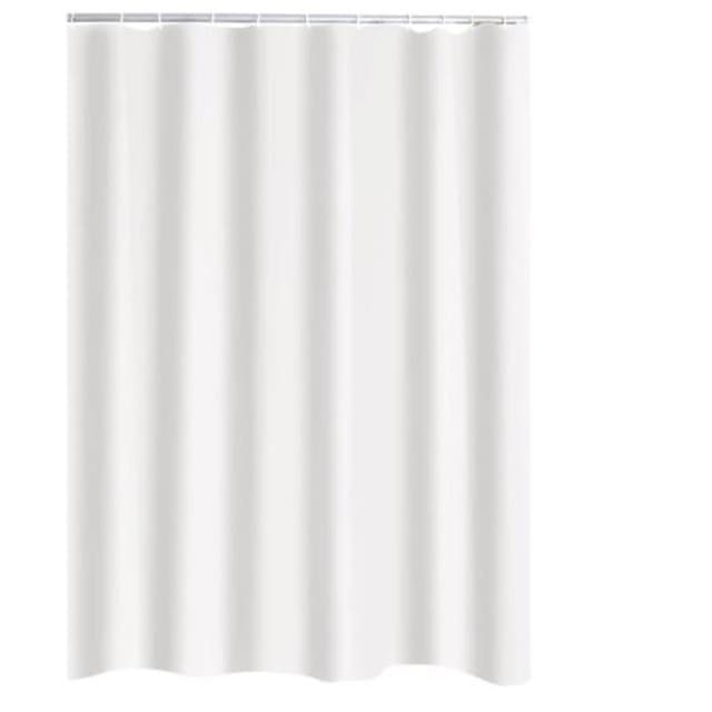 Hvid badeforhæng 180x200 cm