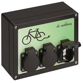 Spelsberg Cykelladestation 3 x schuko stikdåser