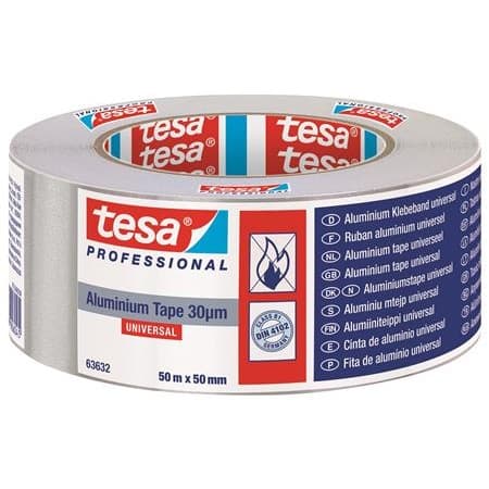 Tesa Aluminiumstape 63632 -40°/+160° 50mx50mm