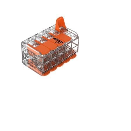 Wago Fjedersamlemuffe m/vippe 4mm² 10-ledet