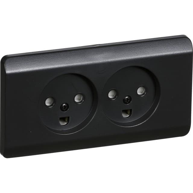 LK Opus66 2M stikkontakt 2P+j koksgrå