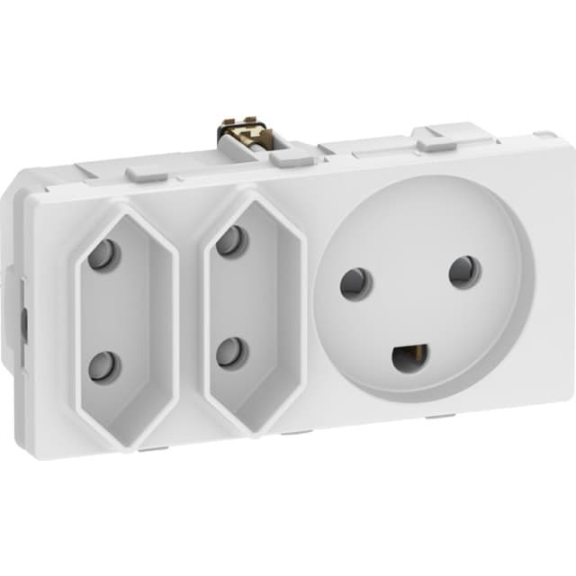 LK Fuga stikkontakt komb kl1+kl2 2M hv