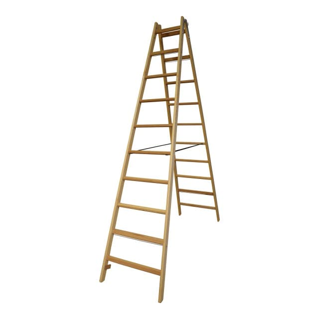 Wienerstige træ massiv 10 trin ergo