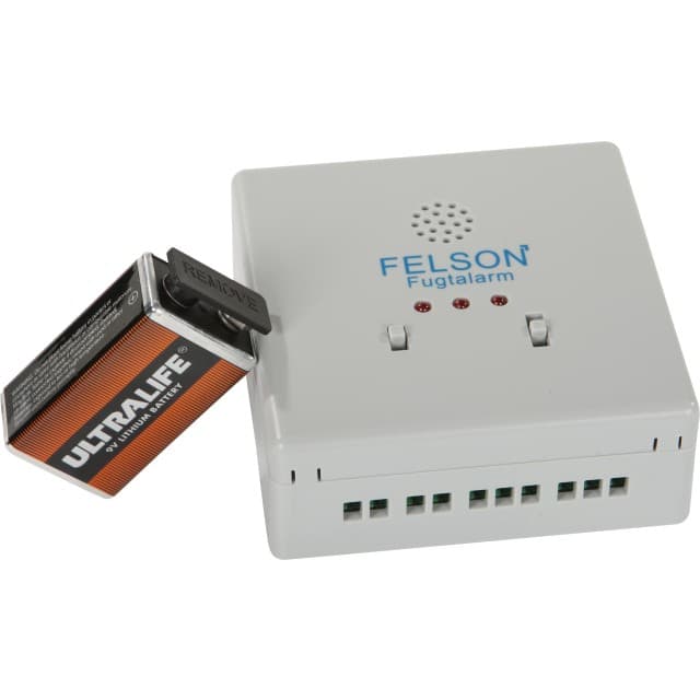 Felson Fugtalarm m/relæ inkl. 9v litium batteri