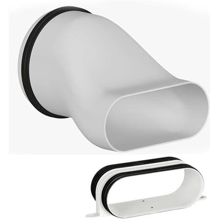 Dantherm oval kanaladapter RCV 320, Ø125 mm – bundudtag