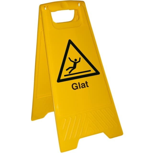 Skilt fritstående glat gulv