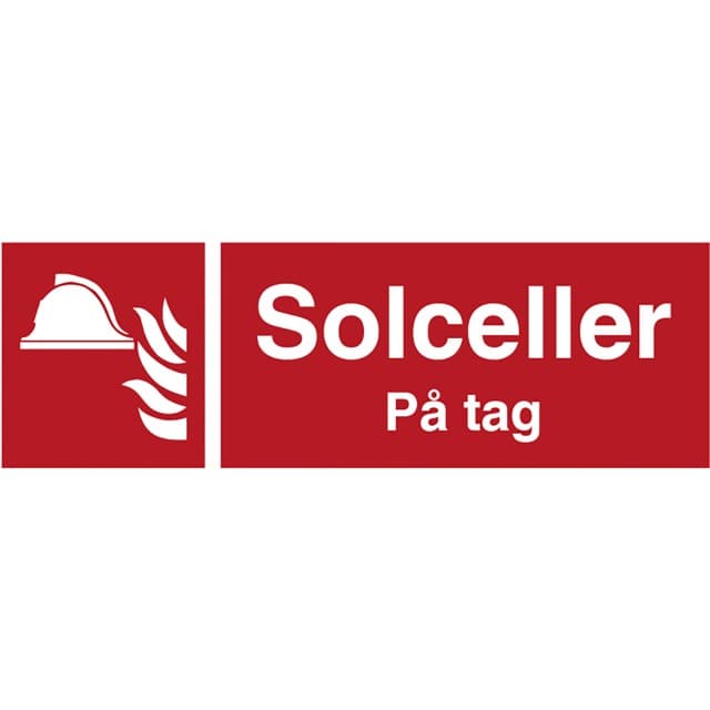 Jo safety Alu skilt solceller 105x297mm