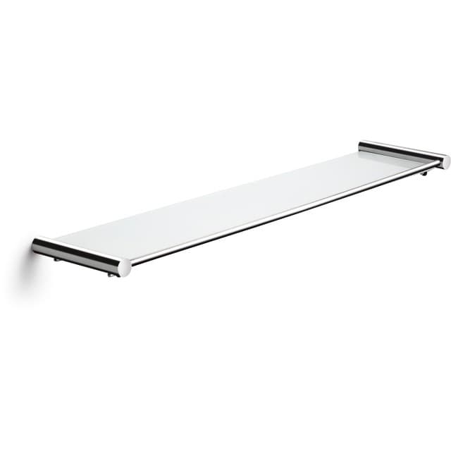 Hylde med glasplade 55x12cm poleret