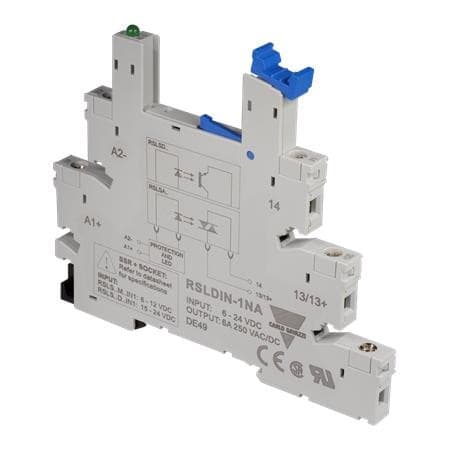 Carlo Gavazzi Sokkel din 6,2mm skrueterminal 10 stk
