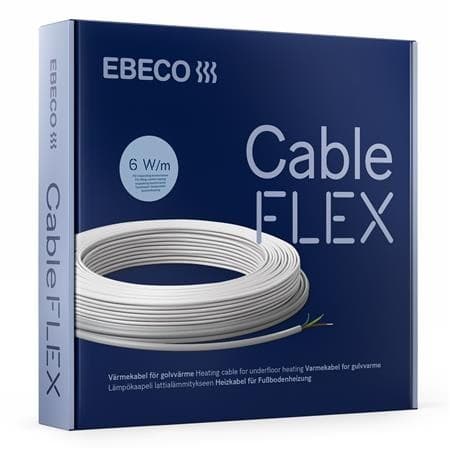 Ebeco Varmekabel 6w/m, 12.1m/75w