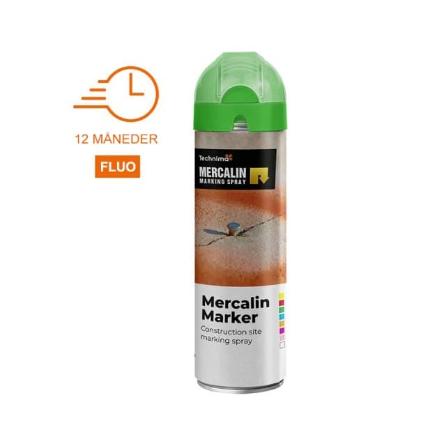 Mercalin Mærkespray fluor grøn 500 ml