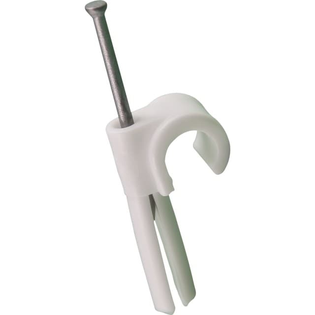 Plugclip 11-15mm hvid med søm