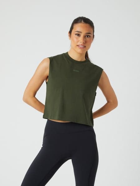 Björn Borg Borg Cropped Tank Grøn, L