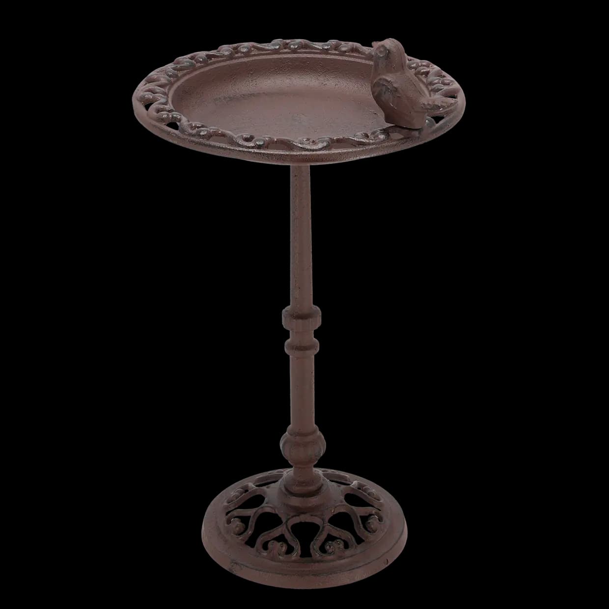 Fuglebad på stander i støbejern  22,5×22,5×H38,5 cm