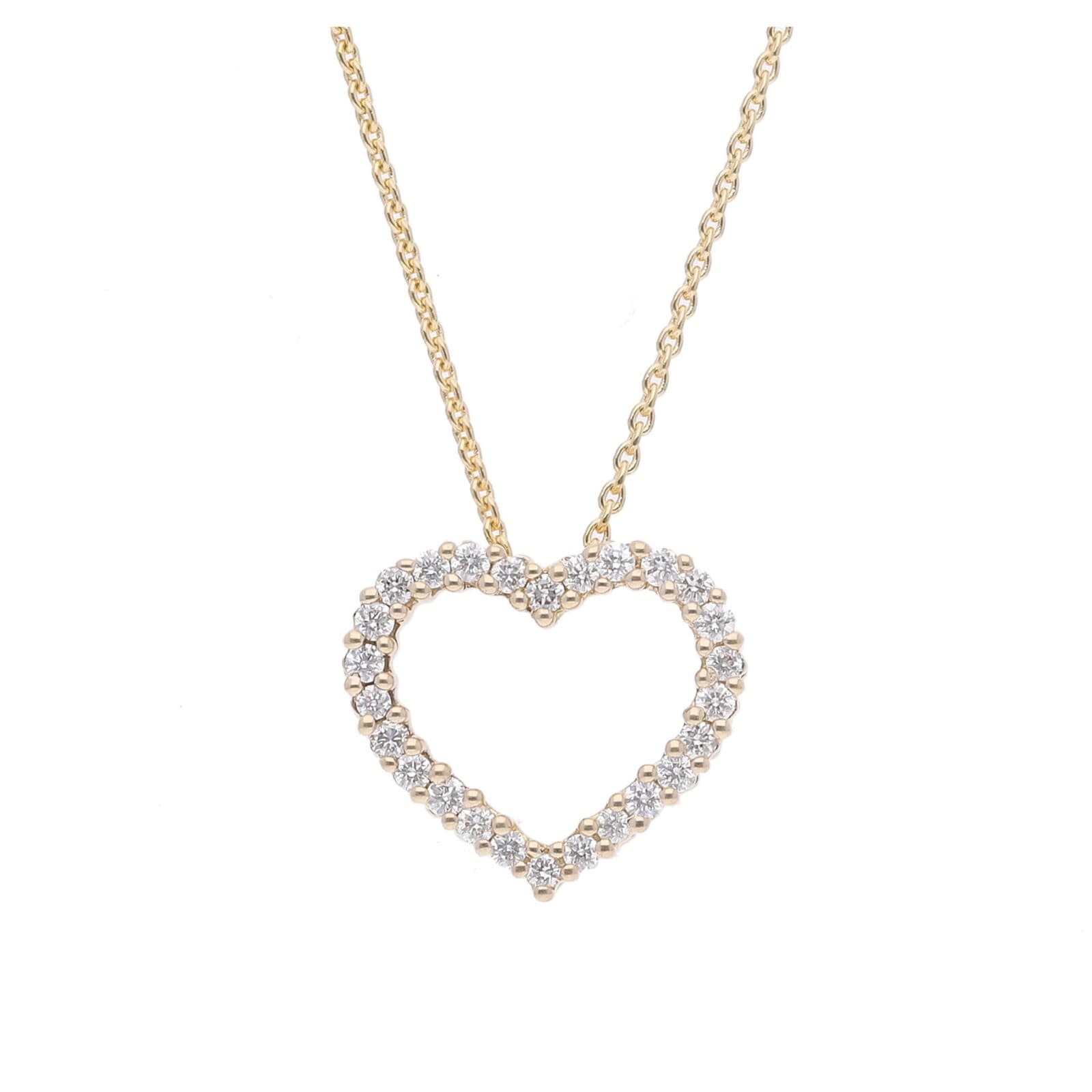 Hjertevedhæng "Amore mio" i 14 kt. guld eller hvidguld, 0.67 ct. diamanter. inkl. kæde - 14 kt hvidguld.