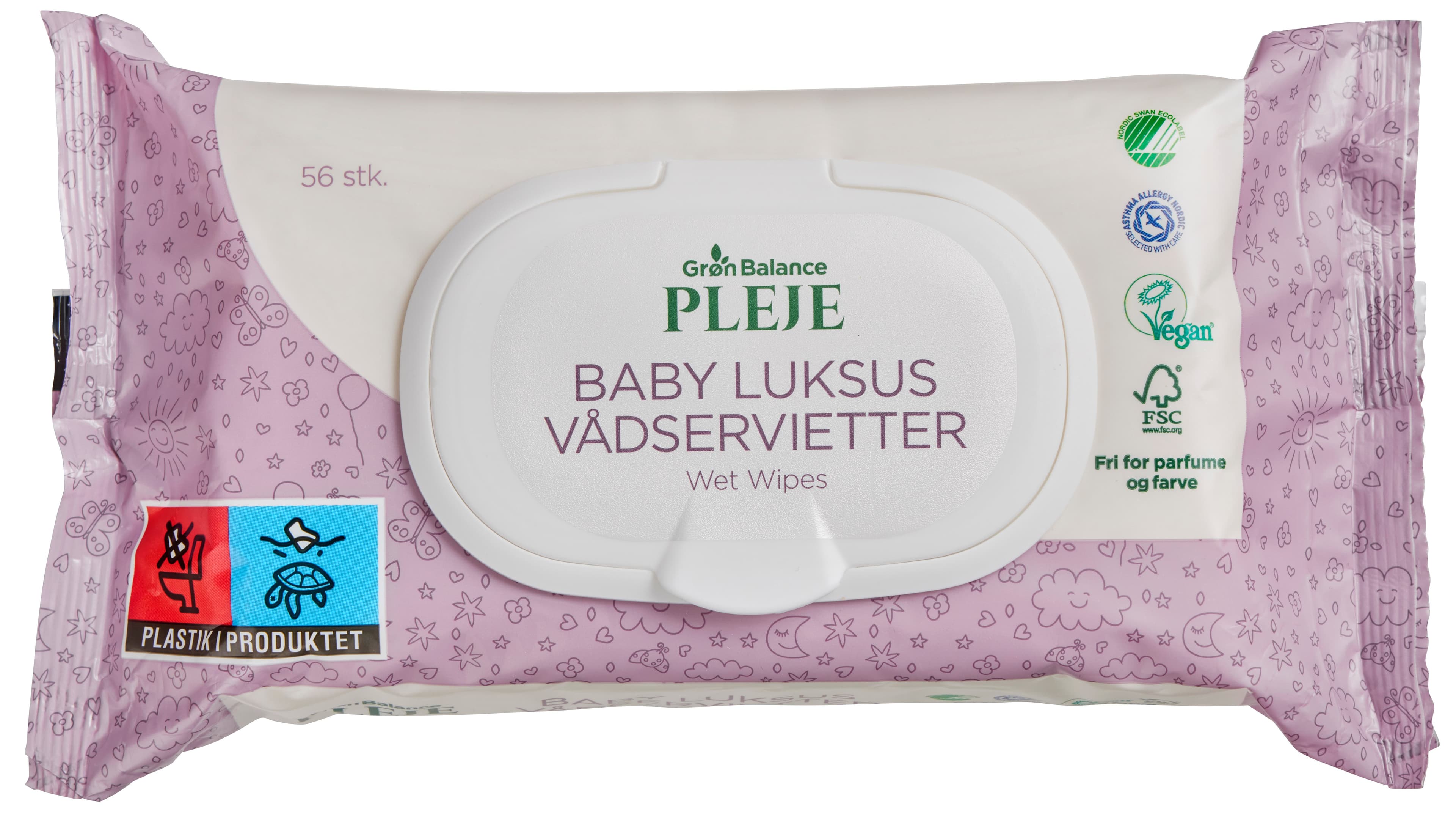 Luksus Vådservietter Baby 56 stk