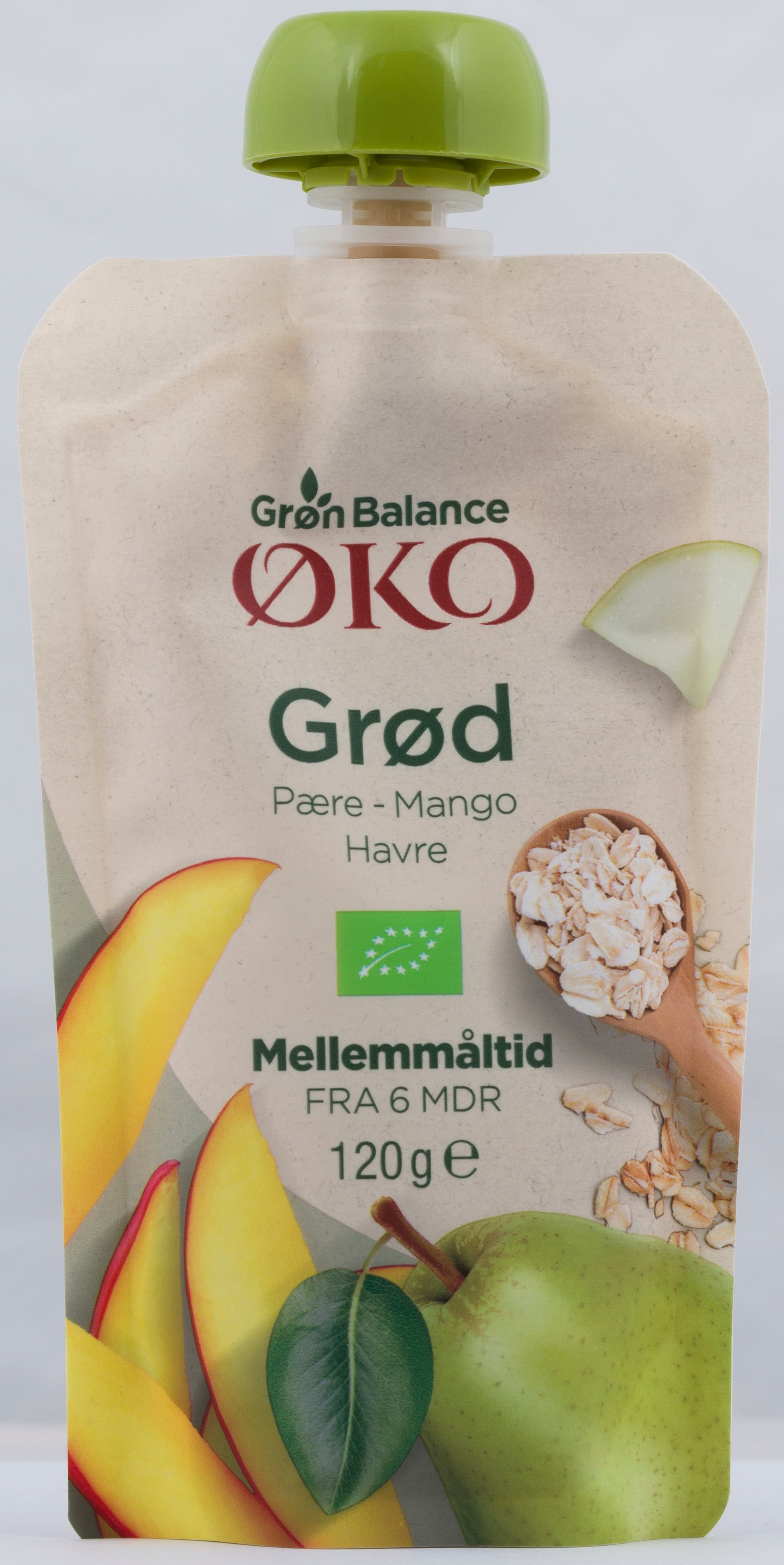 Grød Havre/Pære/Mango Øko - 120 g