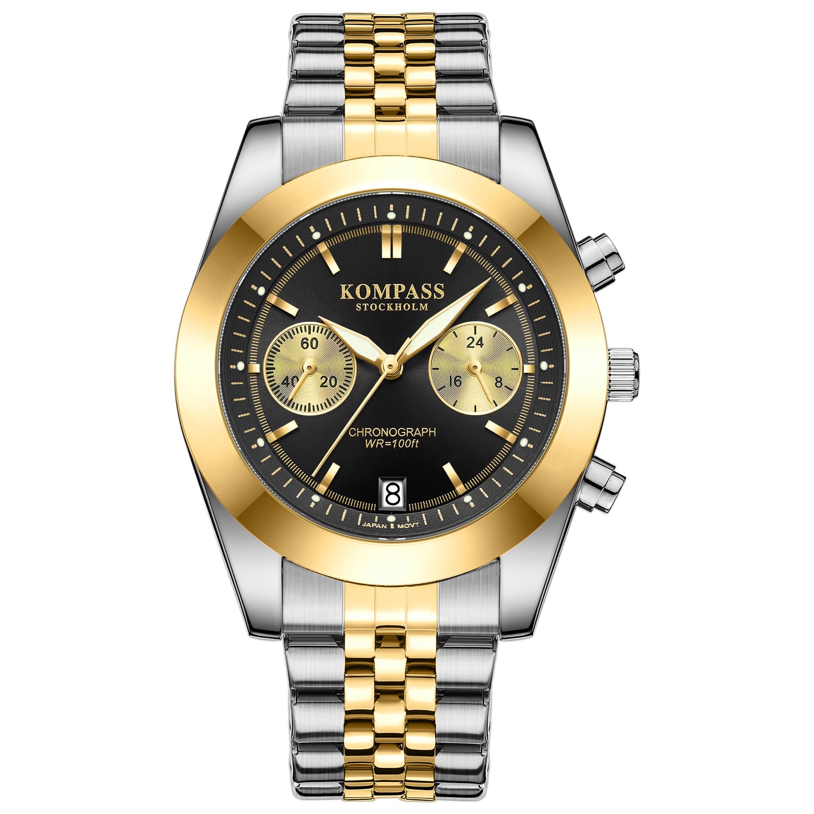 Kompass Navigator Chrono Silver Gold Black
