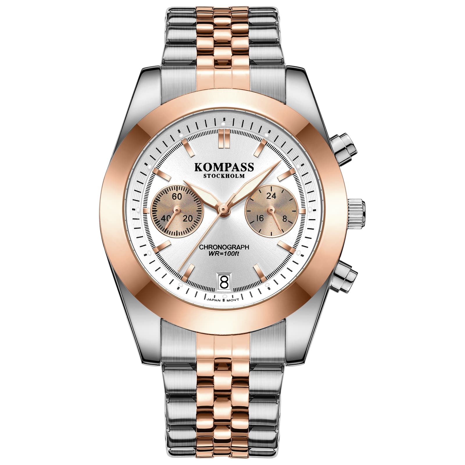 Kompass Navigator Chrono Silver Rose Gold
