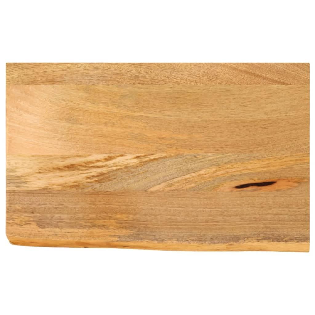 Bordplade i massivt mangotræ 60 x 20 x 3,8 cm med naturlig kant