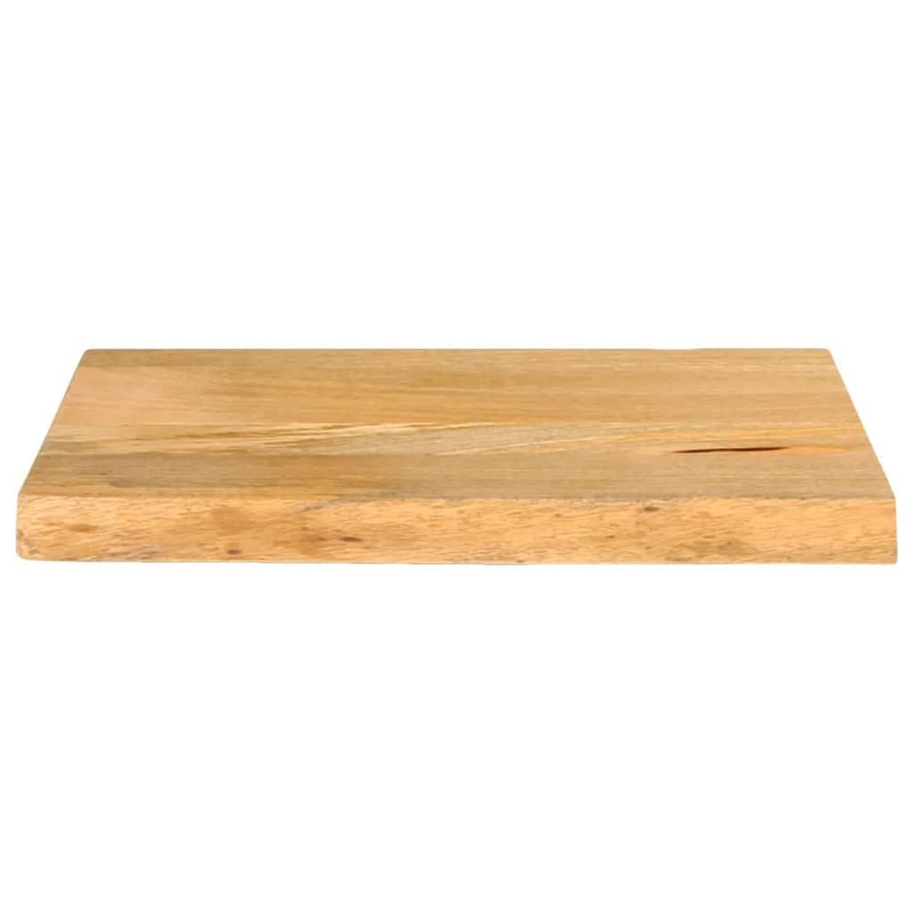 Bordplade i massivt mangotræ 60 x 20 x 3,8 cm med naturlig kant view 2