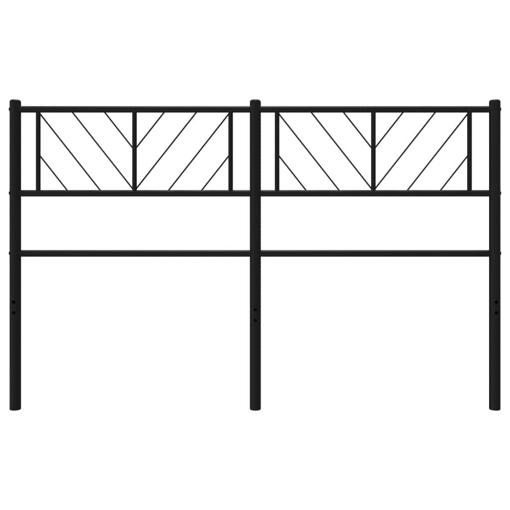 Sengegavl i metal 135 cm sort view 2
